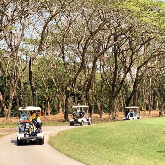 Chatrium Golf Resort Soi Dao Chanthaburi 6 people people golfing golf cart and golf course