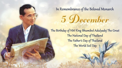 Today we wish to remember our beloved King on H.M. King Bhumibol Adulyadej.