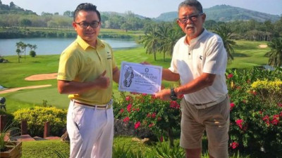 Big congratulations to Mr. Simon Woon Ta Meng for hitting a hole-in-one on Lakes Course hole #12!