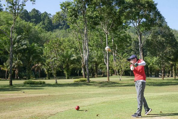 Katathong Golf Resort amp Spa 1 person playing a sport and grass