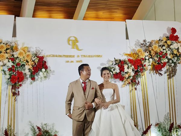 Katathong Golf Resort amp Spa 2 people flower dais wedding and text