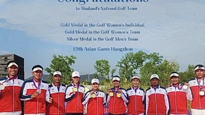 Blue Canyon would like to give our heartiest congratulations to our Thai National Golf Team for their outstanding performance in the 𝟭𝟵𝘁𝗵 𝗔𝘀𝗶𝗮𝗻 𝗚𝗮𝗺𝗲𝘀 𝗶𝗻 𝗛𝗮𝗻𝗴𝘇𝗵𝗼𝘂.