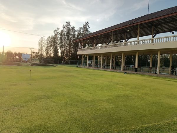 Bangpakong Riverside Country Club golf golf course grass and twilight