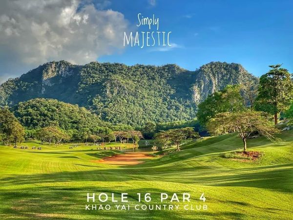 Bangpakong Riverside Country Club golf golf course and Simply MAJESTIC HOLE 16 PAR 4 KHAO YAFCOUNTRY CLUB