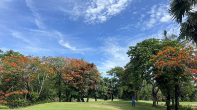 วันนี้ที่สนามฝนไม่ตก สนามไม่แฉะนะคะ แวะมาออกรอบกันได้น๊า